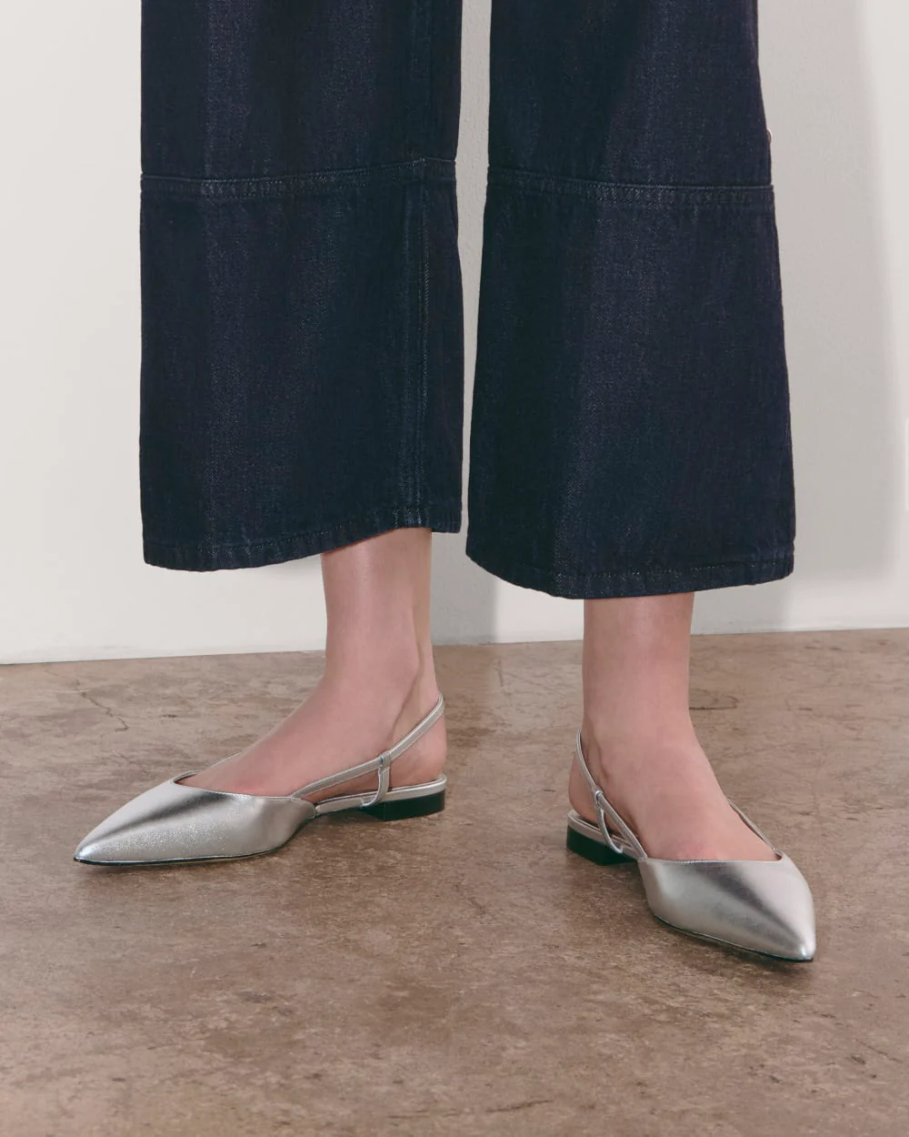 The Studio Slingback Flat | Silver - Image 2