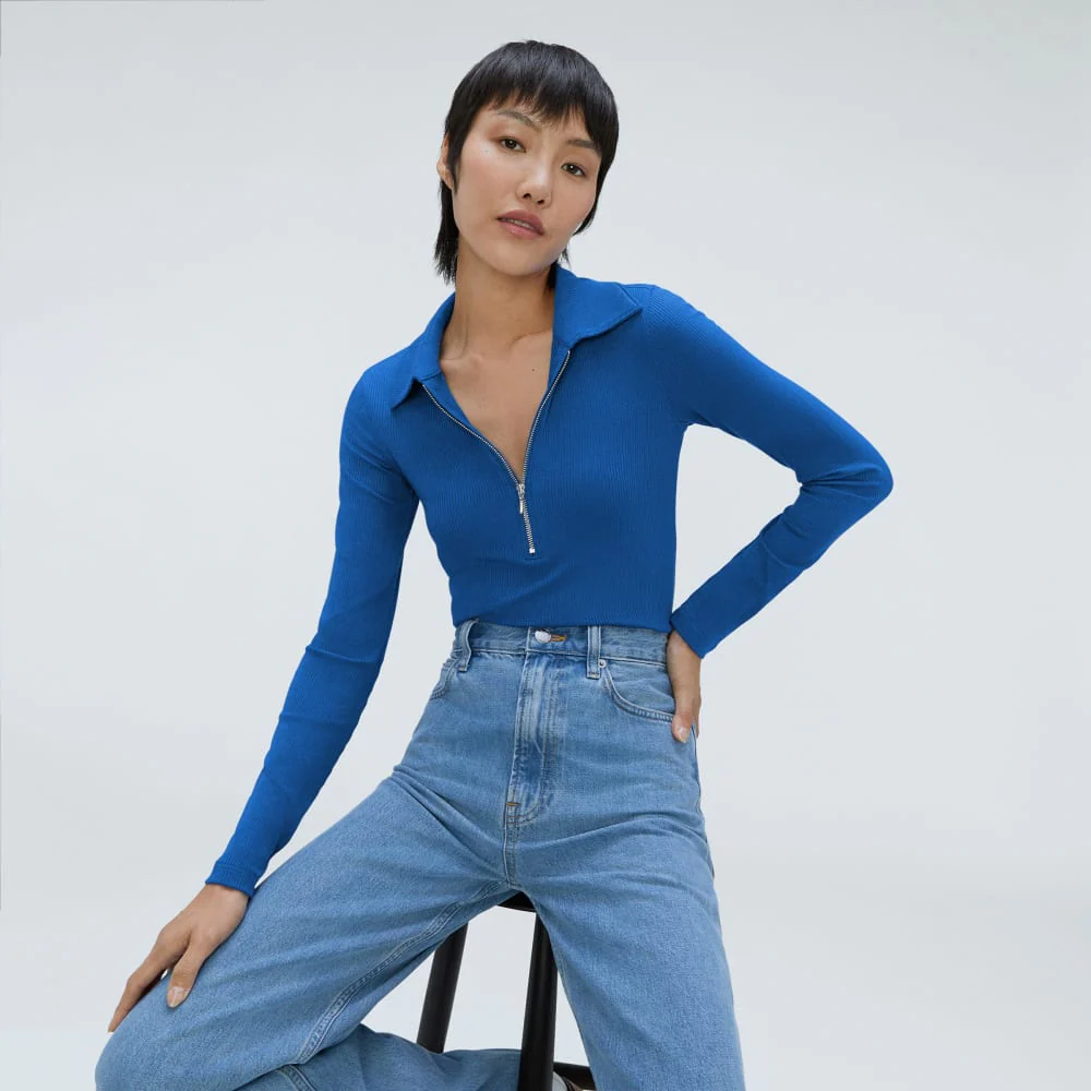 The Super-Soft Zip Polo | Lapis Blue - Image 5