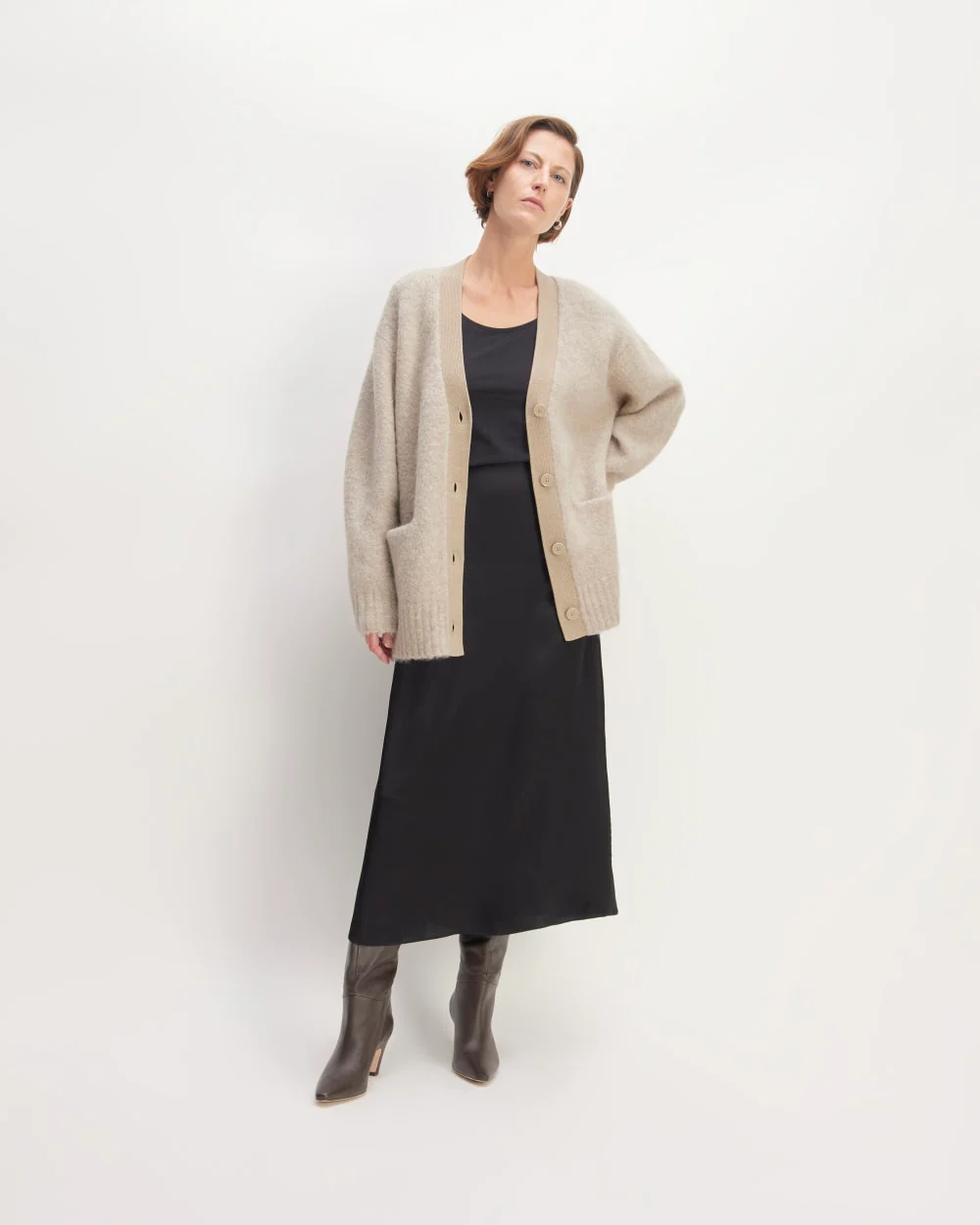 The SuperFuzz Alpaca Cardigan | Light Oat - Image 3