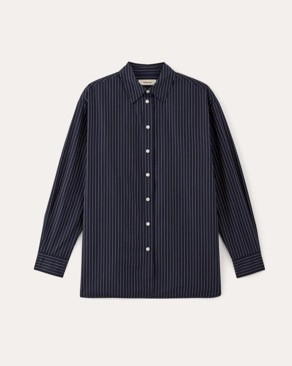 The Supima® Cotton Boyfriend Shirt | Navy / White - Image 2
