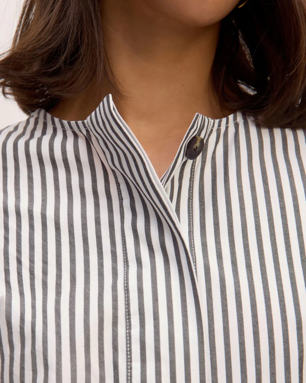 The Supima® Cotton Tunic | Optic White / Black - Image 4
