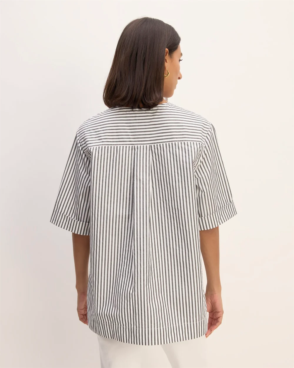The Supima® Cotton Tunic | Optic White / Black - Image 6