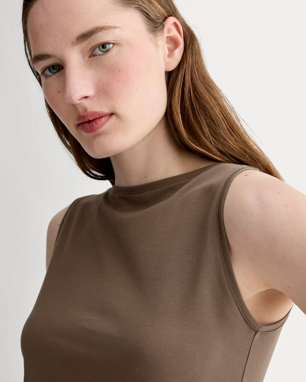 The Form Boatneck Tank | Deep Taupe - Image 4