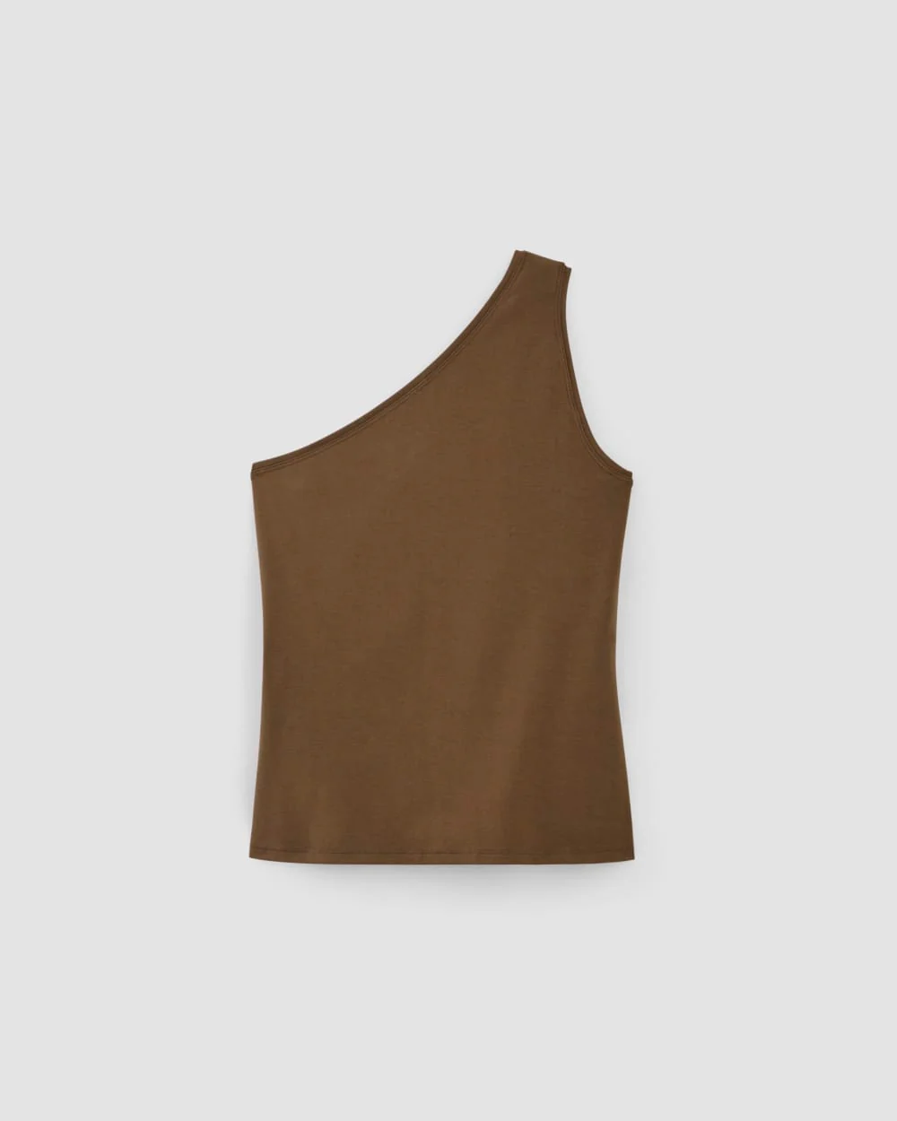 The Form One-Shoulder Tank | Cocoa - Image 2