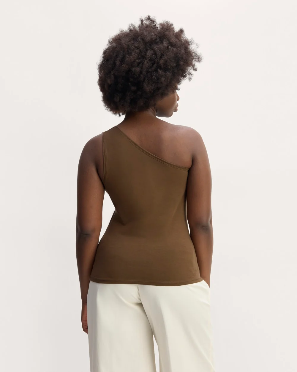 The Form One-Shoulder Tank | Cocoa - Image 6
