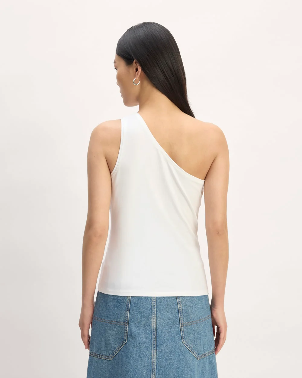 The Form One-Shoulder Tank | White - Image 6