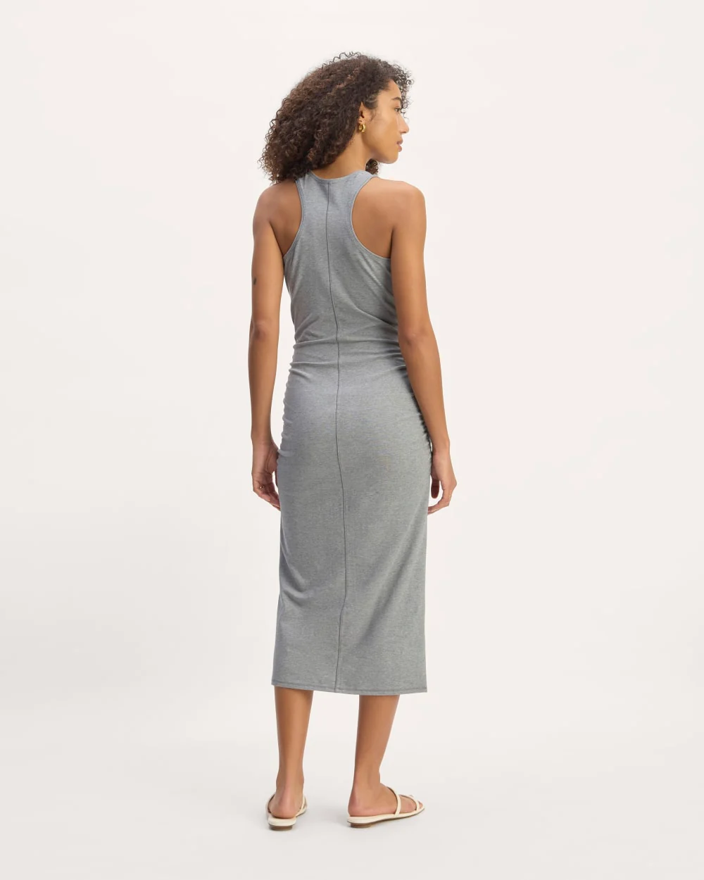 The Form Racerback Dress | Mid Heather Grey - Image 6