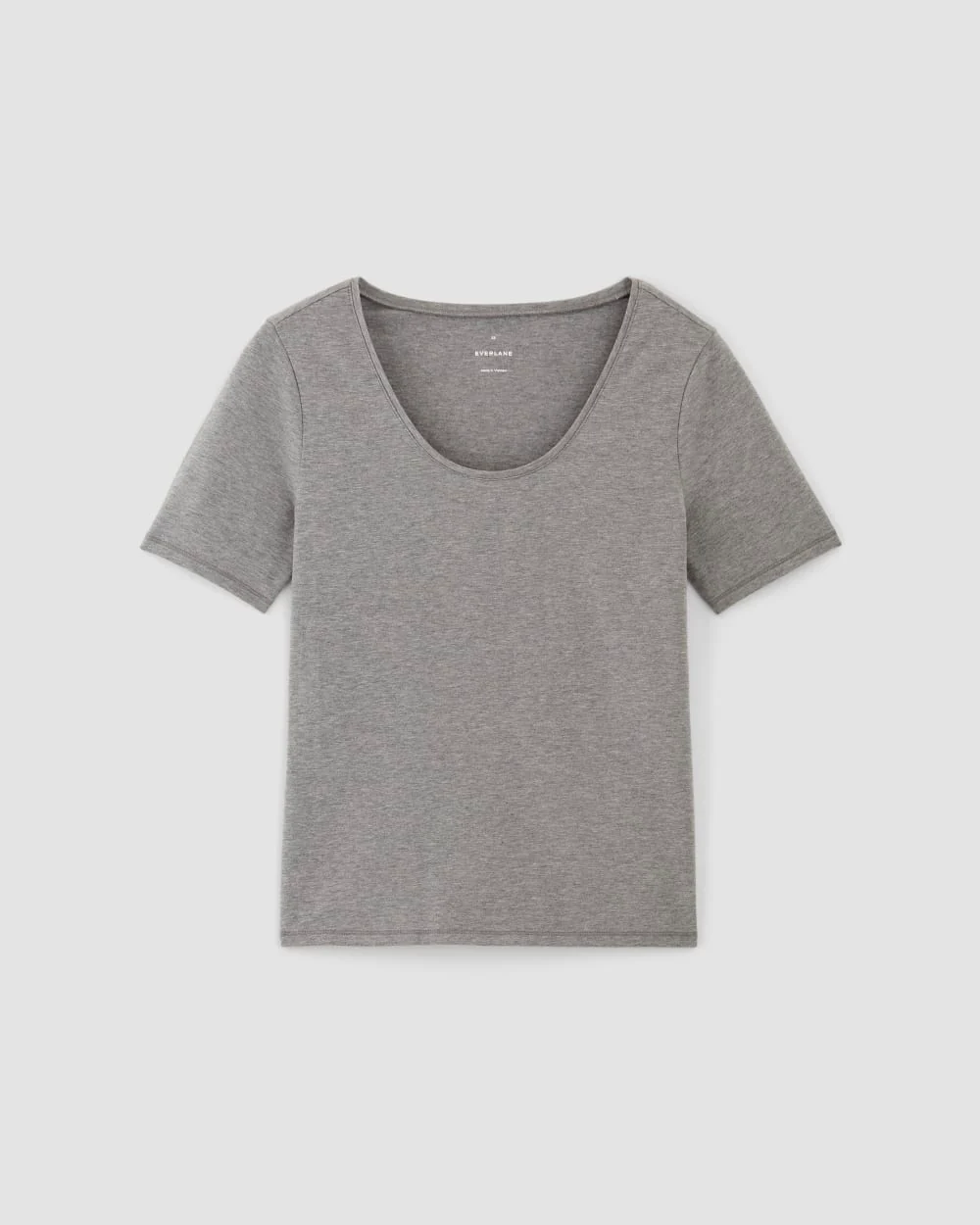 The Form Scoop-Neck Tee | Mid Heather Grey - Image 2