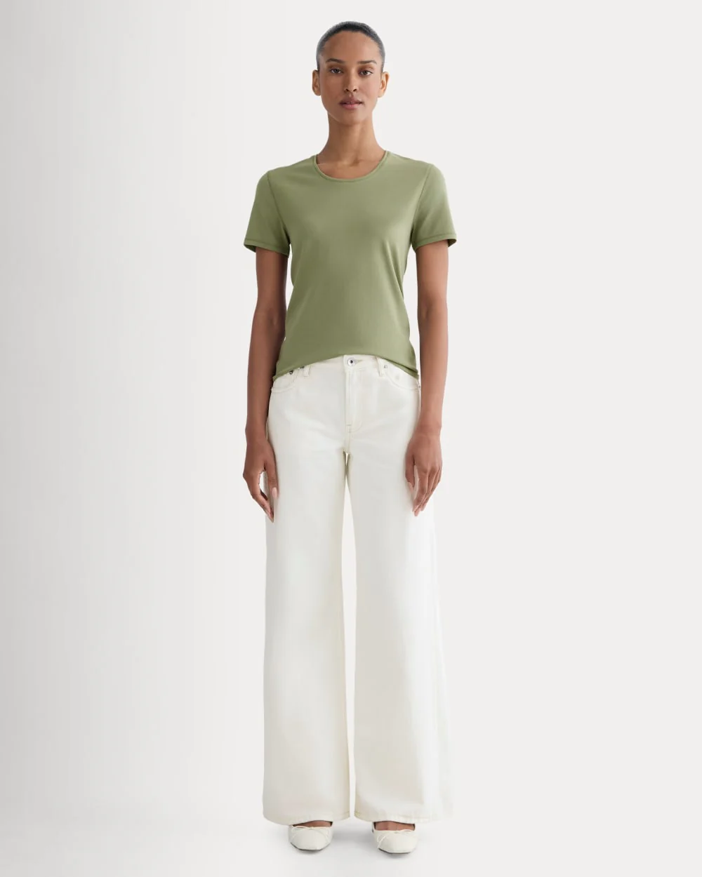 The Form Tee | Lichen Green - Image 3