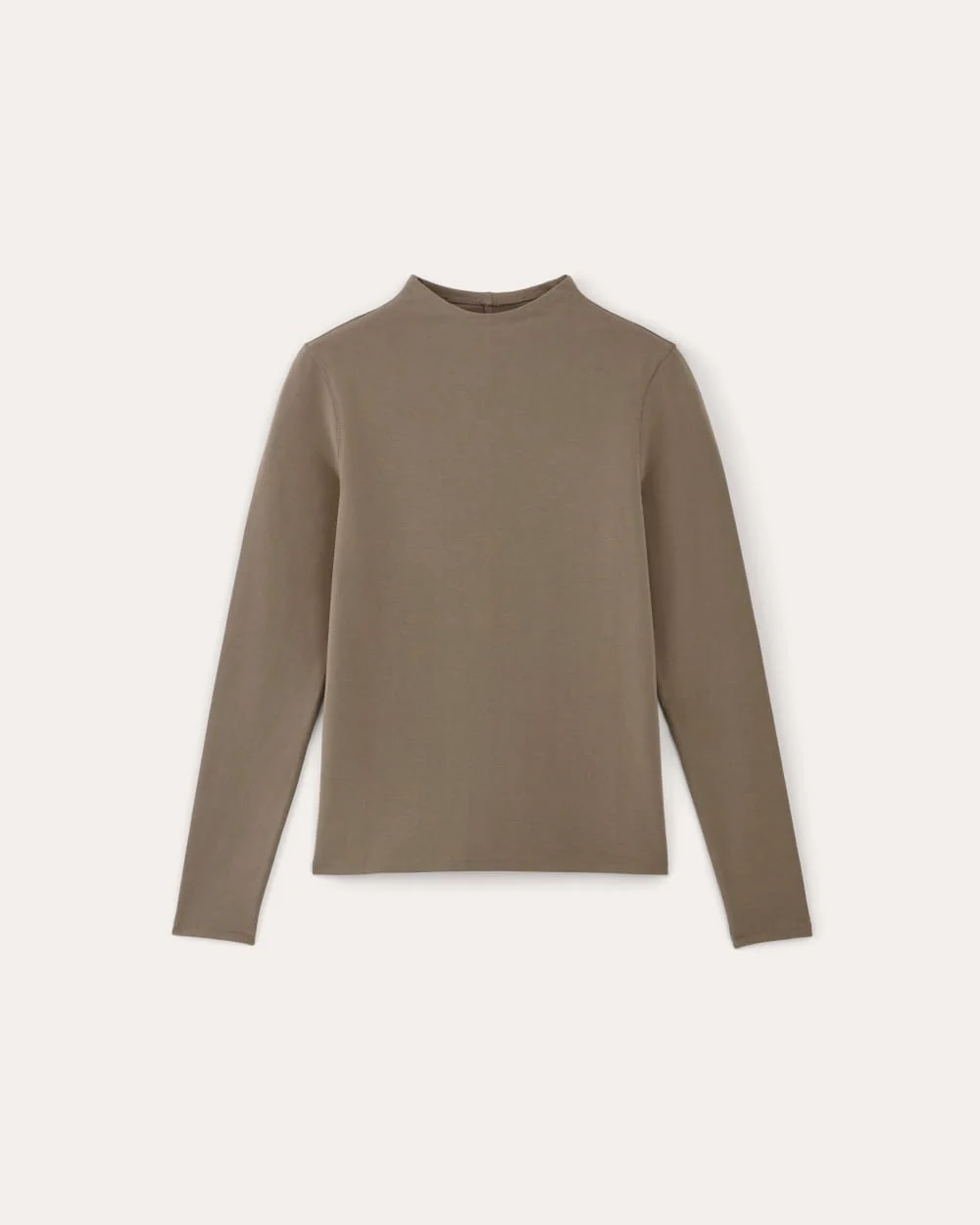 The Form Funnel-Neck Tee | Taupe - Image 2