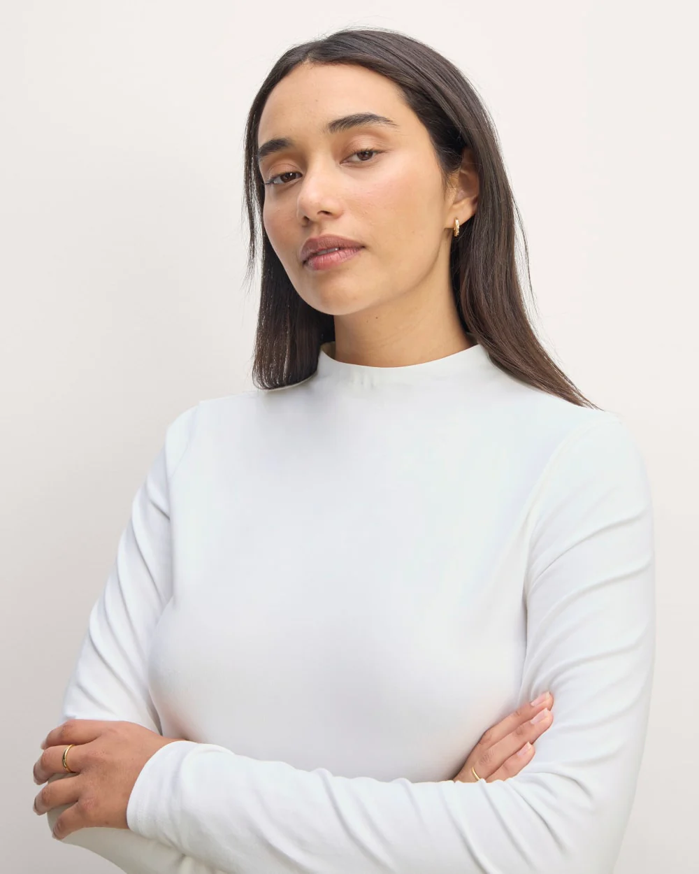 The Form Funnel-Neck Tee | White - Image 3