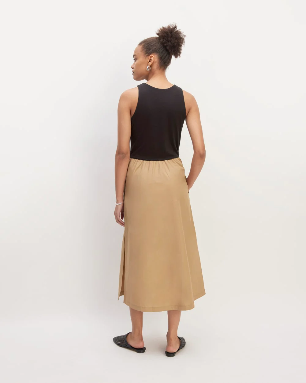 The Supima® High-Neck Riviera Dress | Black / Tiger's Eye - Image 6