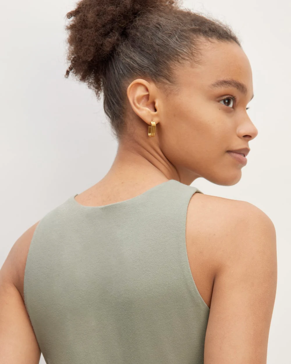 The Supima® High-Neck Riviera Dress | Sage Green - Image 4