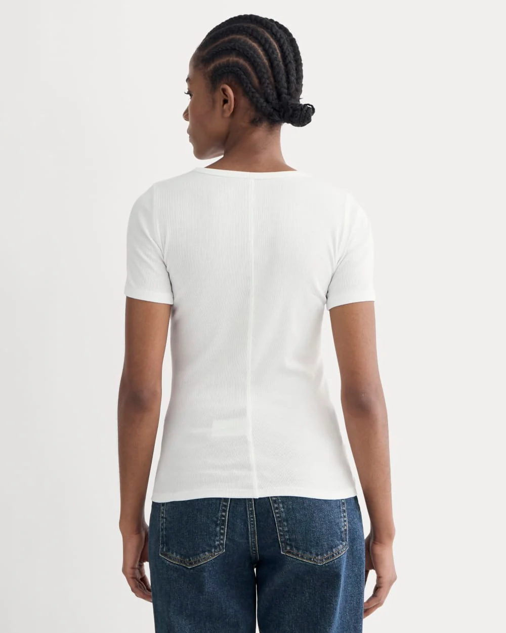 The Luxe Rib Crew | White - Image 4