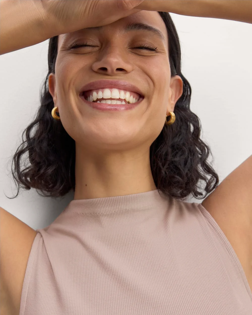 The Luxe Rib Funnel-Neck Tank | Dusty Rose - Image 3