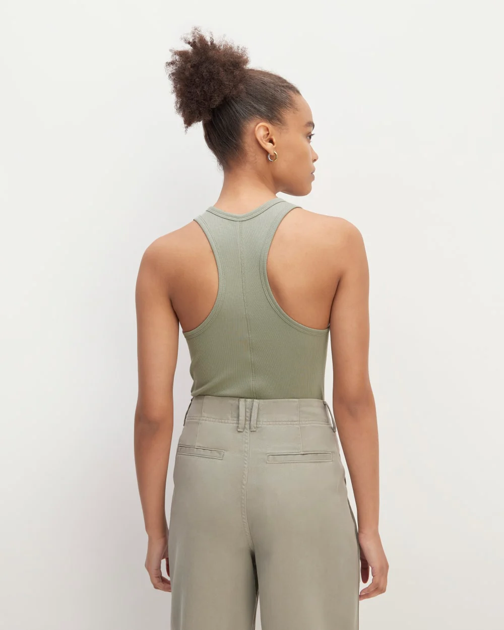 The Luxe Rib Racerback Tank | Sage Green - Image 4