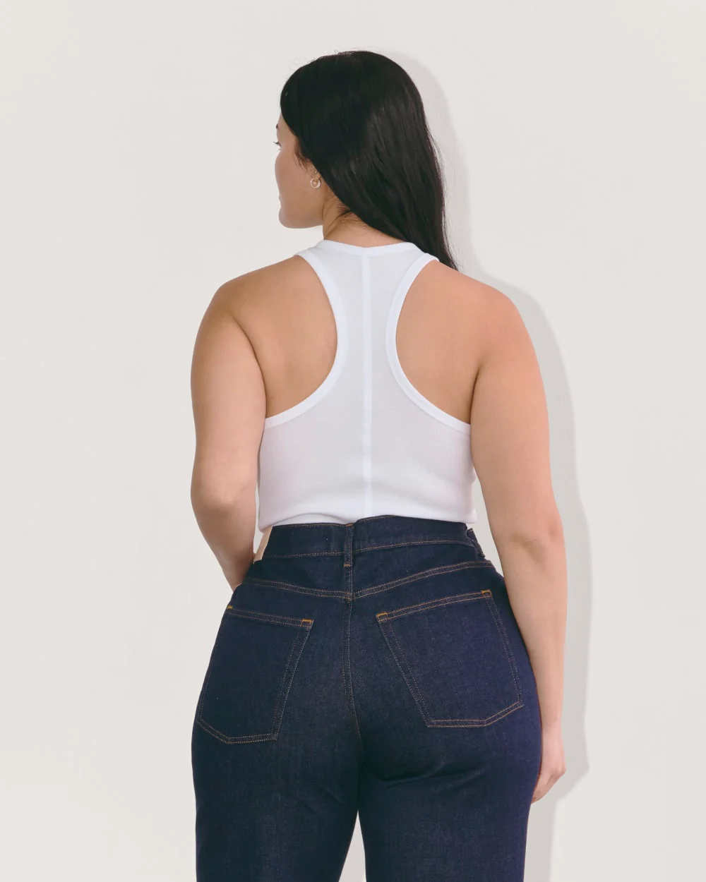 The Luxe Rib Racerback Tank | White - Image 4