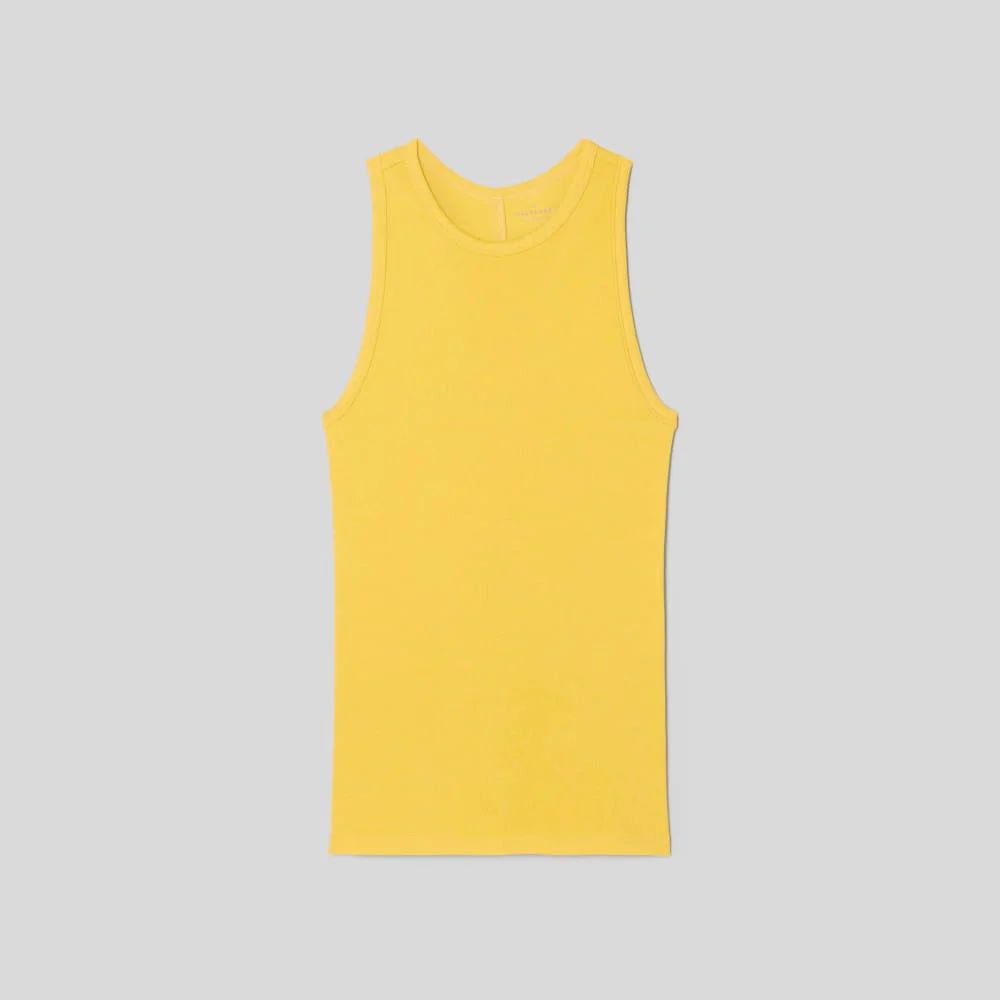 The Luxe Rib Racerback Tank | High Visibility Yellow - Image 2