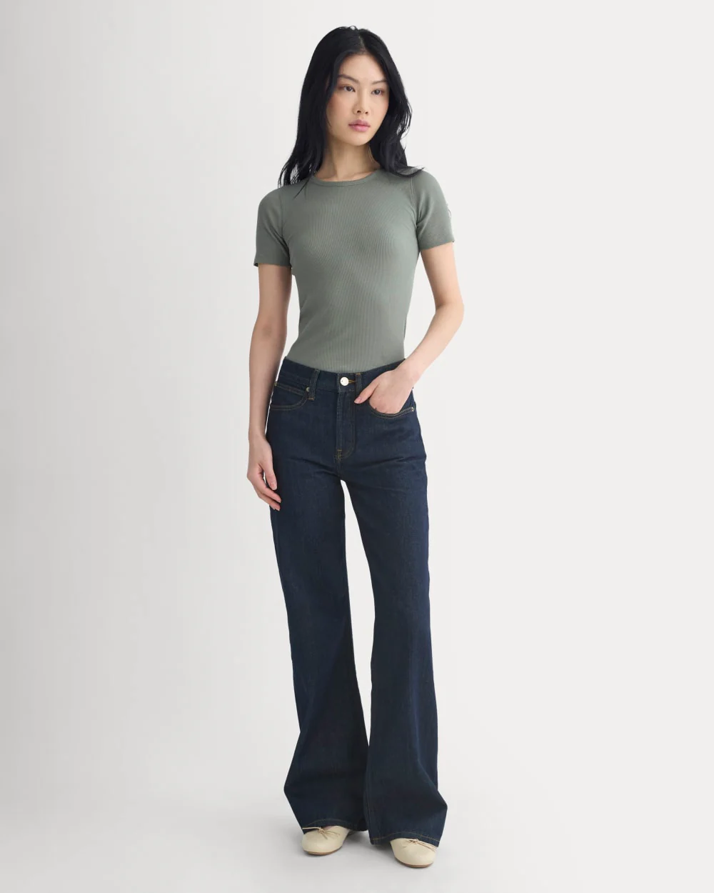 The Luxe Rib Crew | Agave Green - Image 3