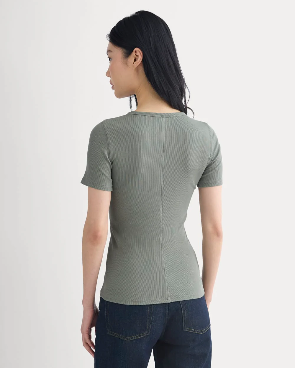 The Luxe Rib Crew | Agave Green - Image 5