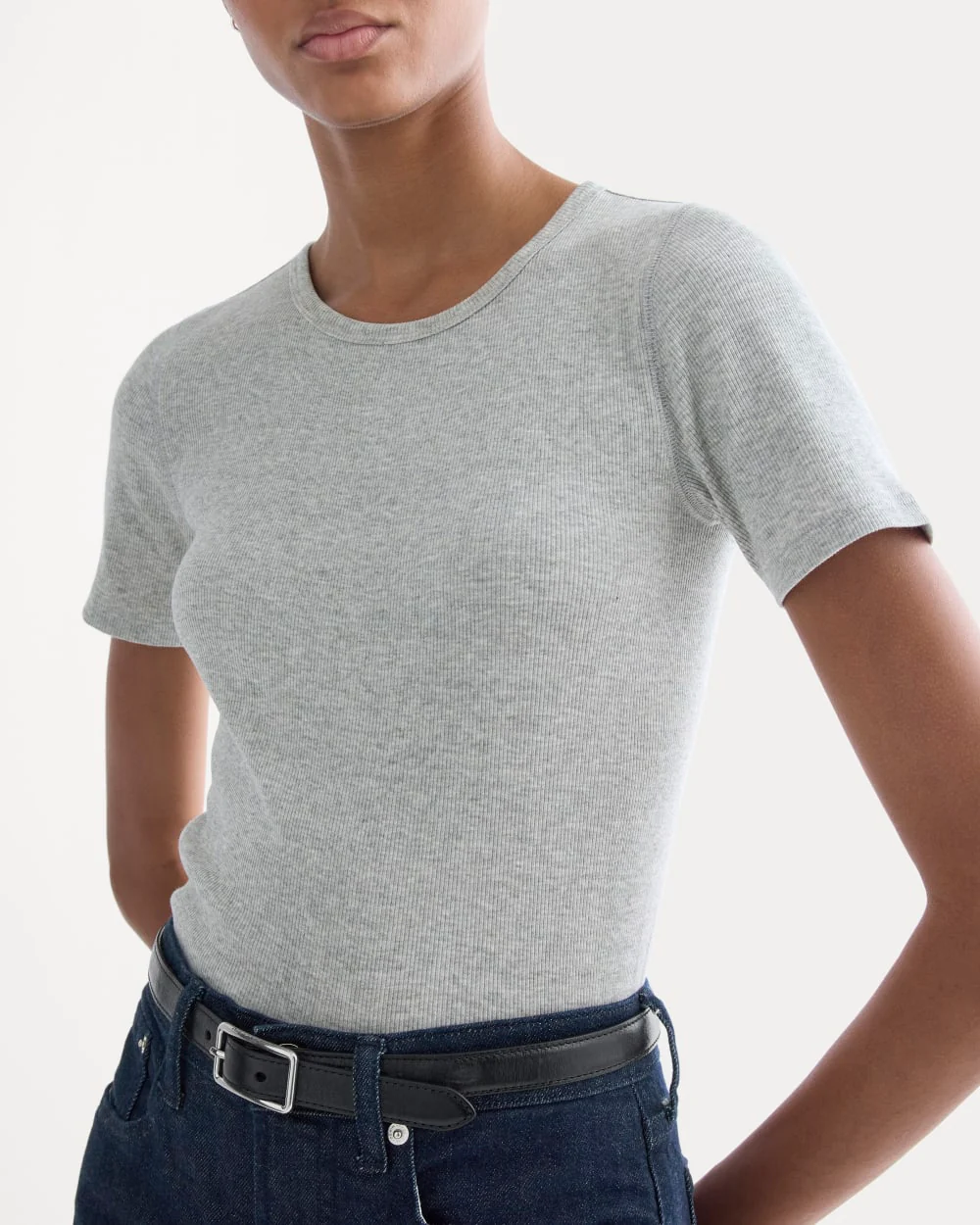 The Luxe Rib Crew | Classic Heather Grey - Image 4