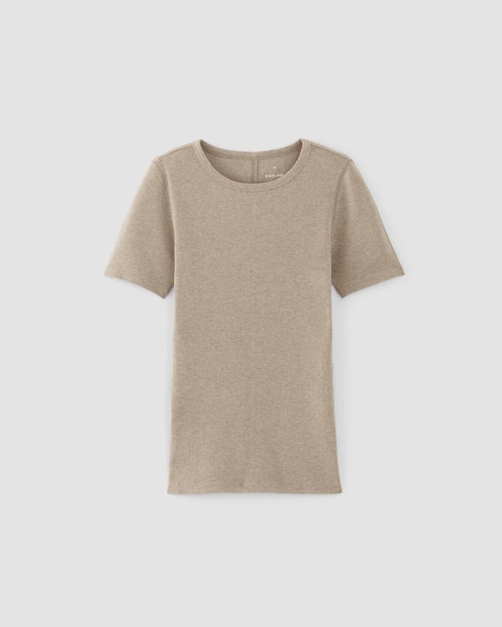 The Luxe Rib Crew | Heathered Tan - Image 2