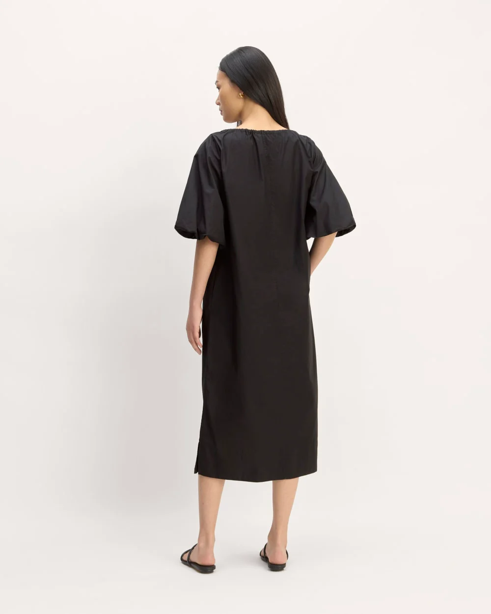 The Supima® Puff-Sleeve Dress | Black - Image 6