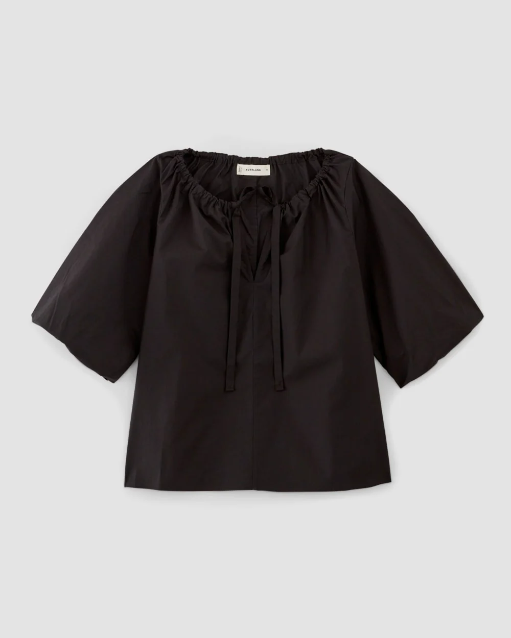 The Supima® Puff-Sleeve Top | Black - Image 2