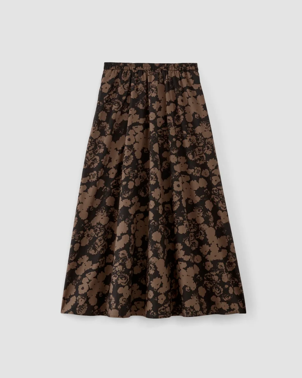 The Supima® Pull-On Maxi Skirt | Black / Cocoa Floral - Image 2