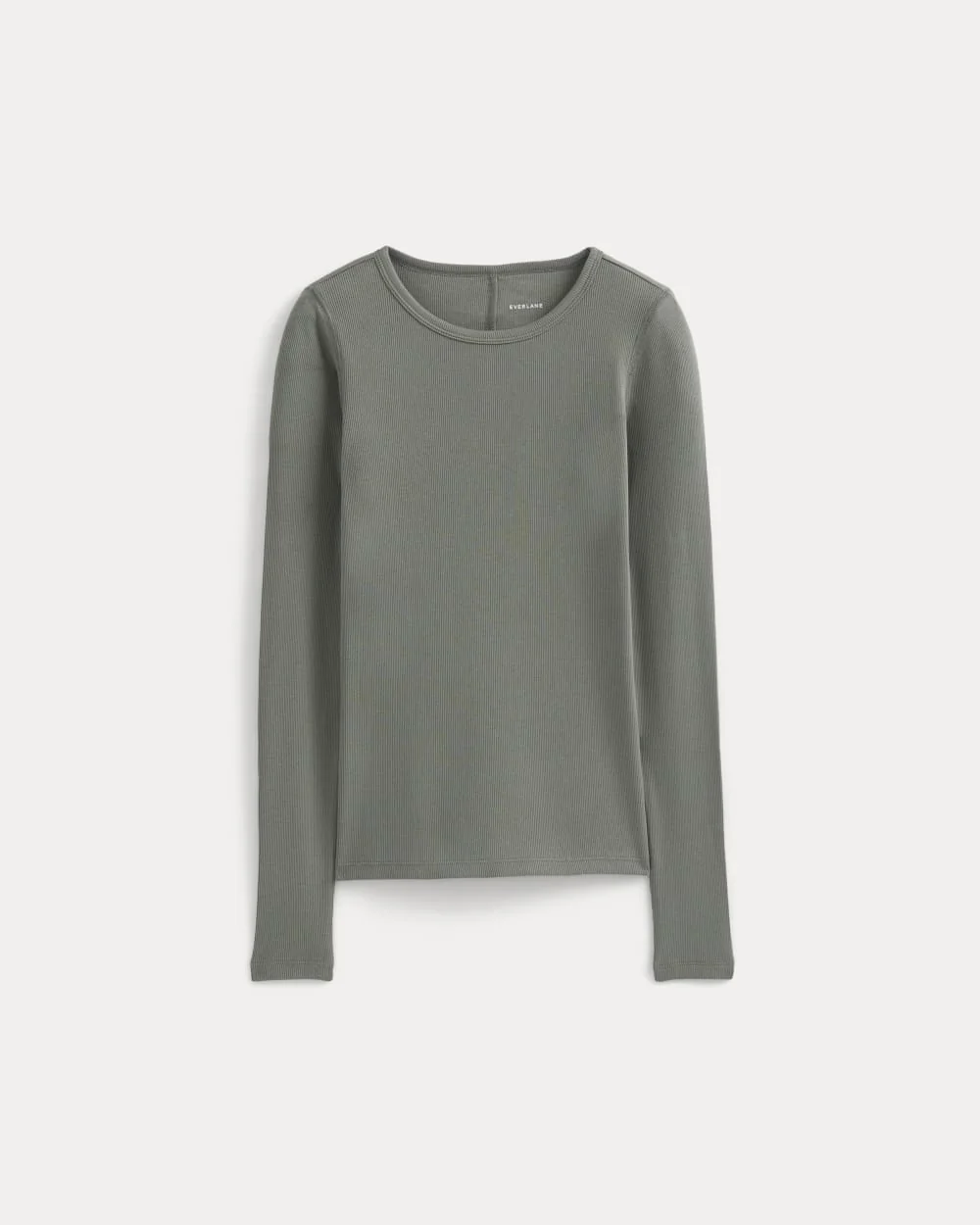 The Luxe Rib Long-Sleeve Crew | Agave Green - Image 2