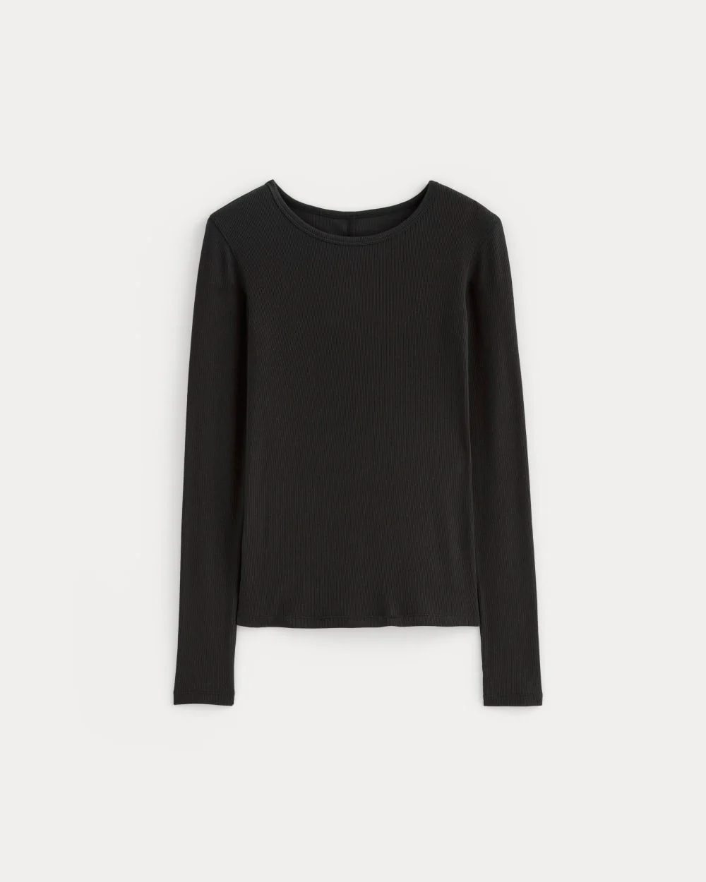 The Luxe Rib Long-Sleeve Crew | Black - Image 2