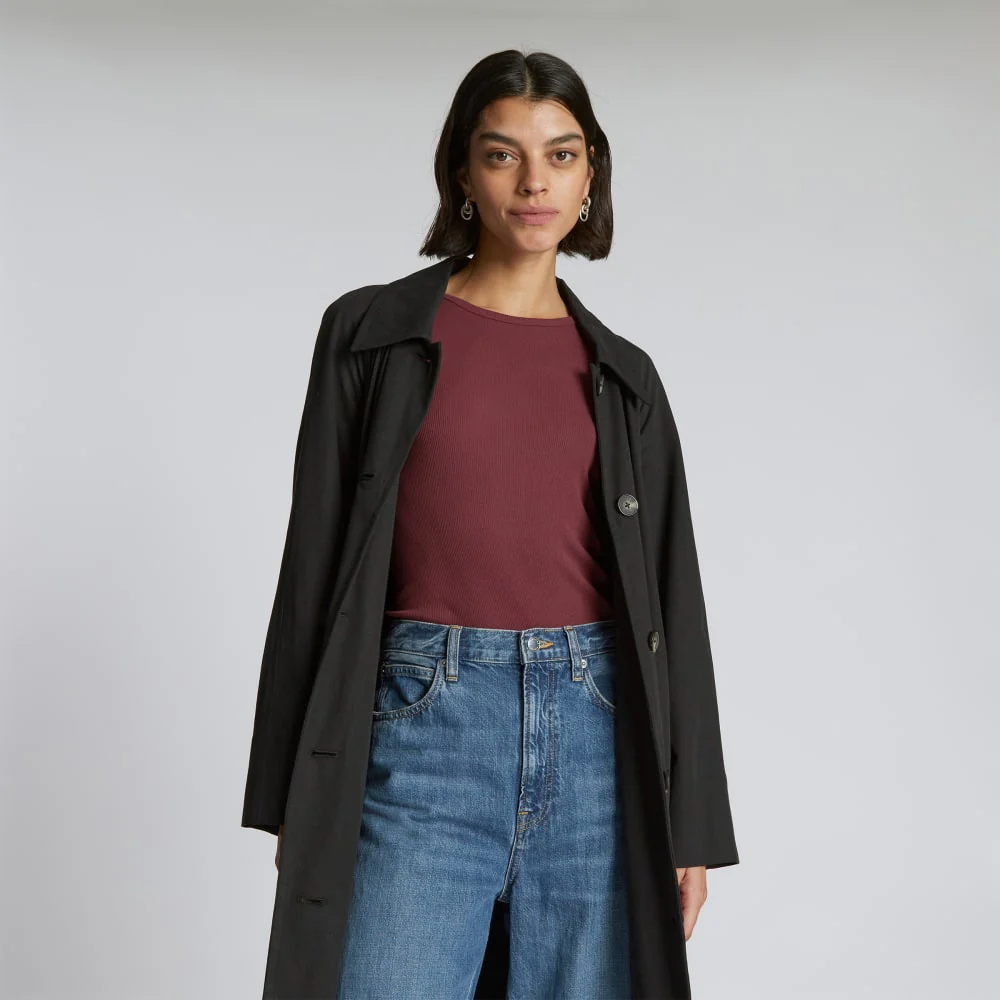 The Pima Micro-Rib Long-Sleeve Crew | Brandy - Image 5