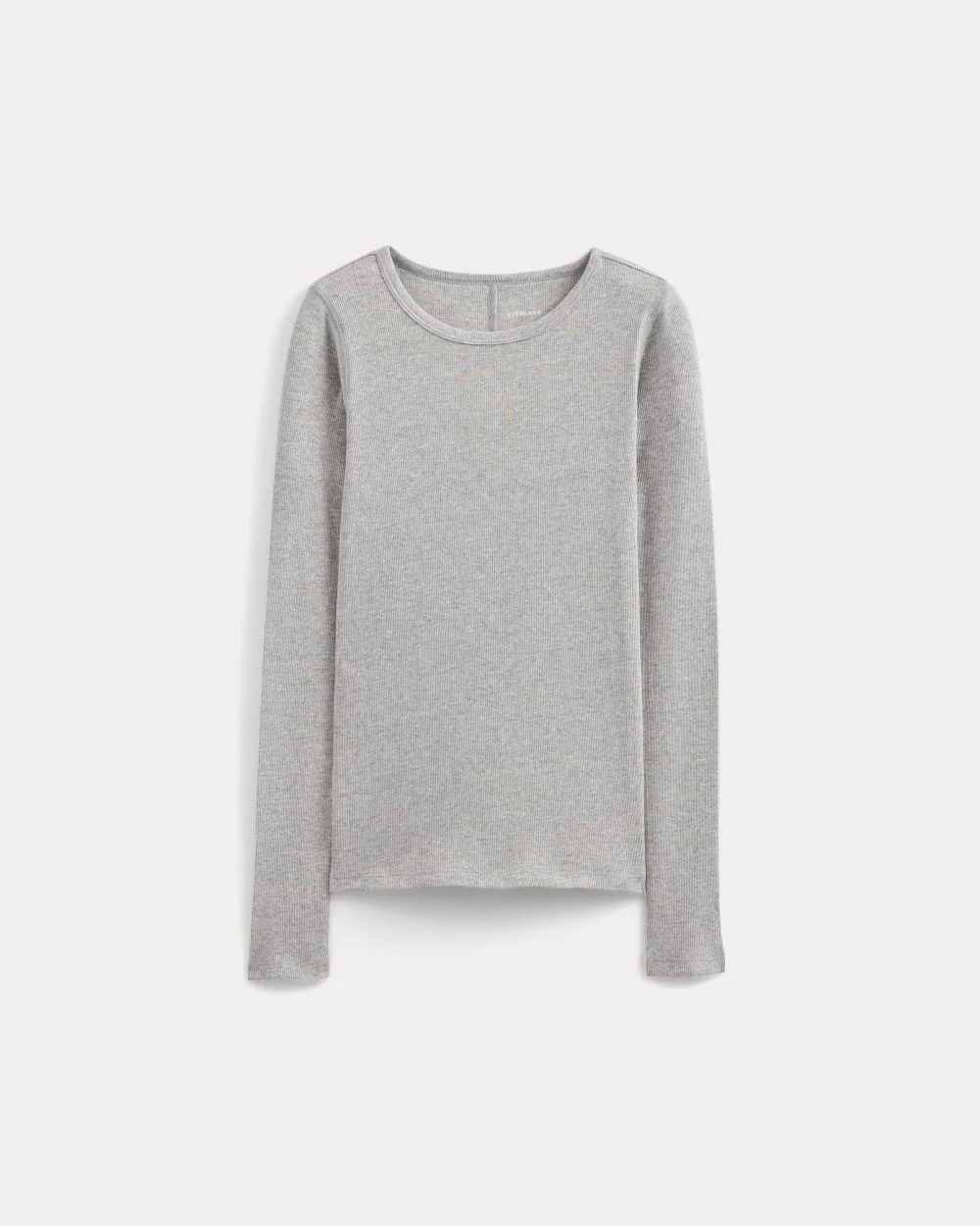 The Luxe Rib Long-Sleeve Crew | Classic Heather Grey - Image 2