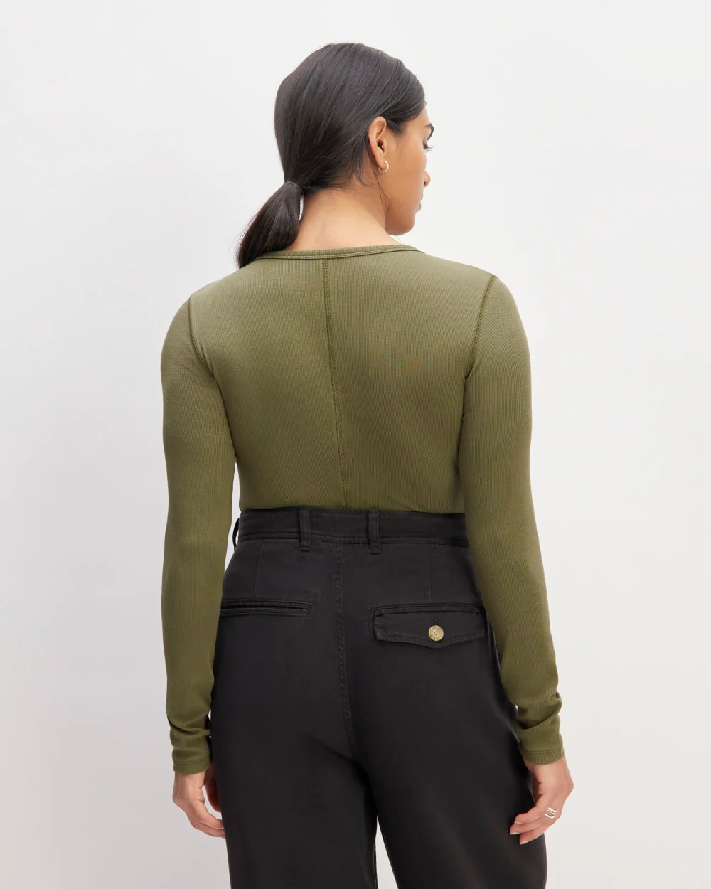 The Luxe Rib Long-Sleeve Crew | Kalamata - Image 4