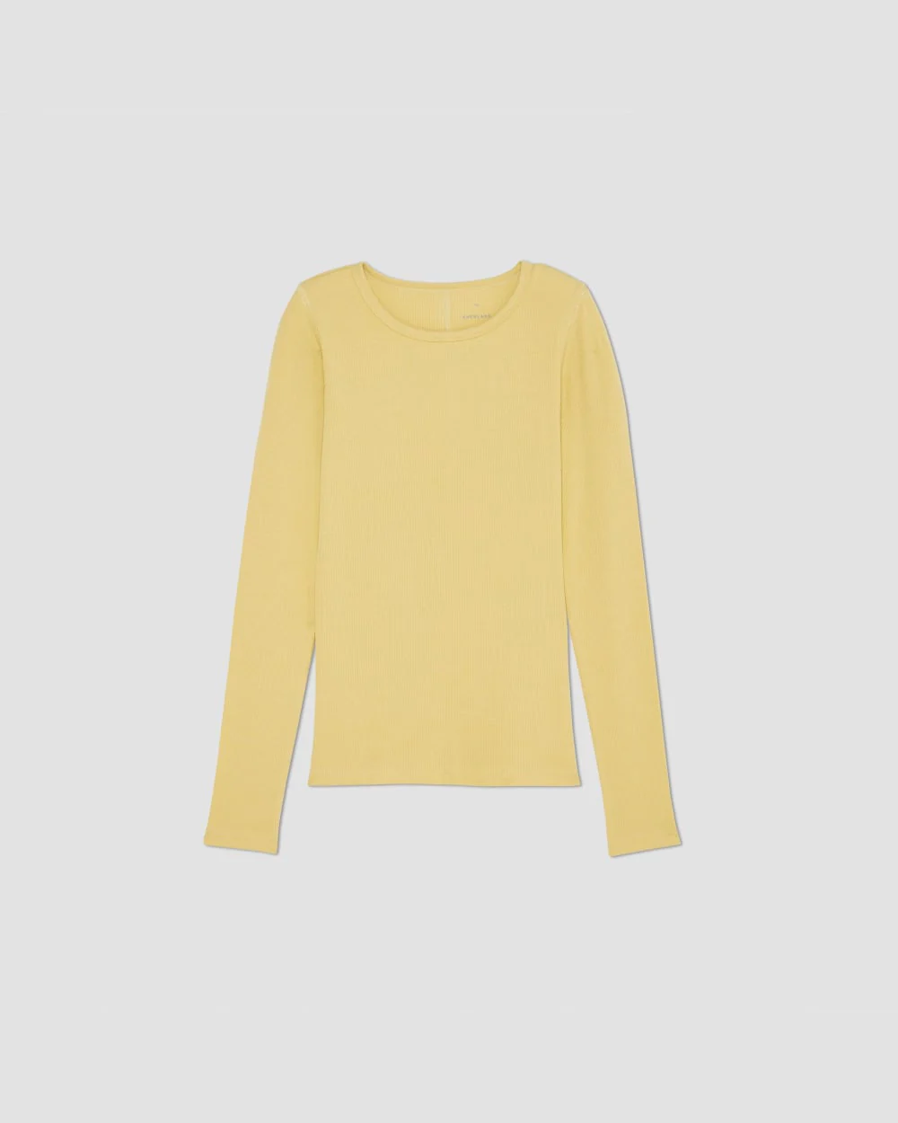 The Luxe Rib Long-Sleeve Crew | Raffia - Image 2