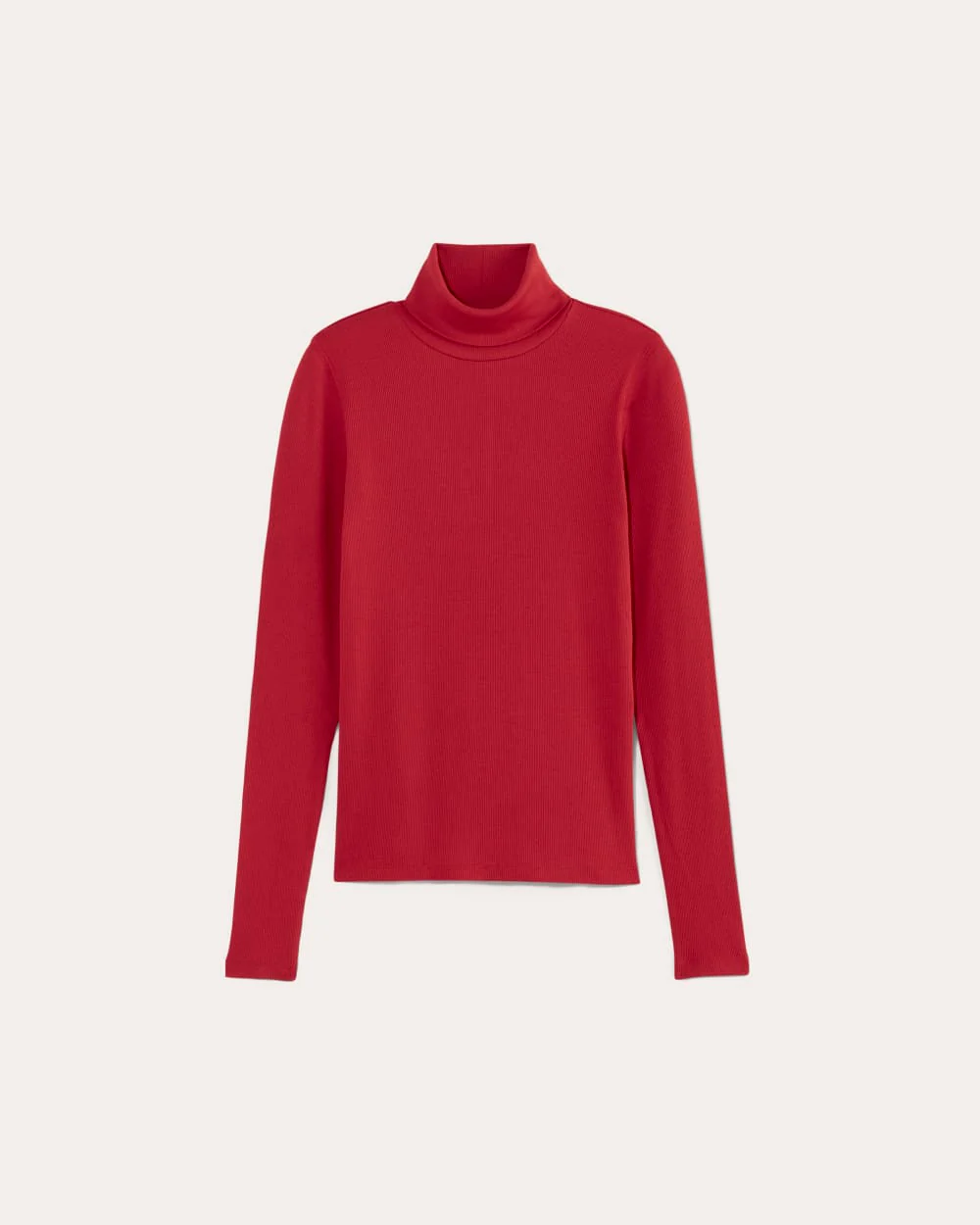 The Luxe Rib Turtleneck | Berry Red - Image 2
