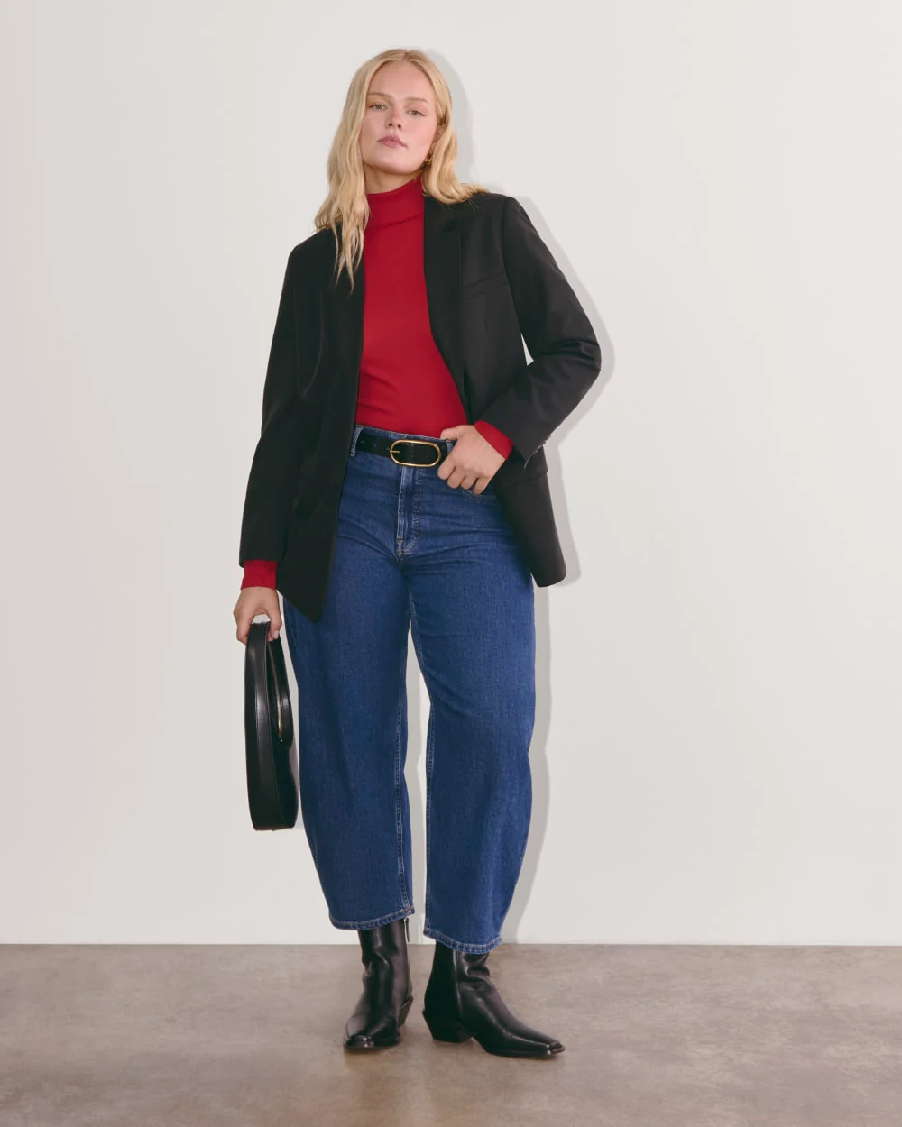 The Luxe Rib Turtleneck | Berry Red - Image 4