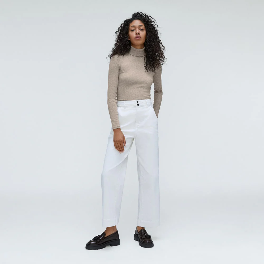 The Luxe Rib Turtleneck | Heathered Meringue - Image 4