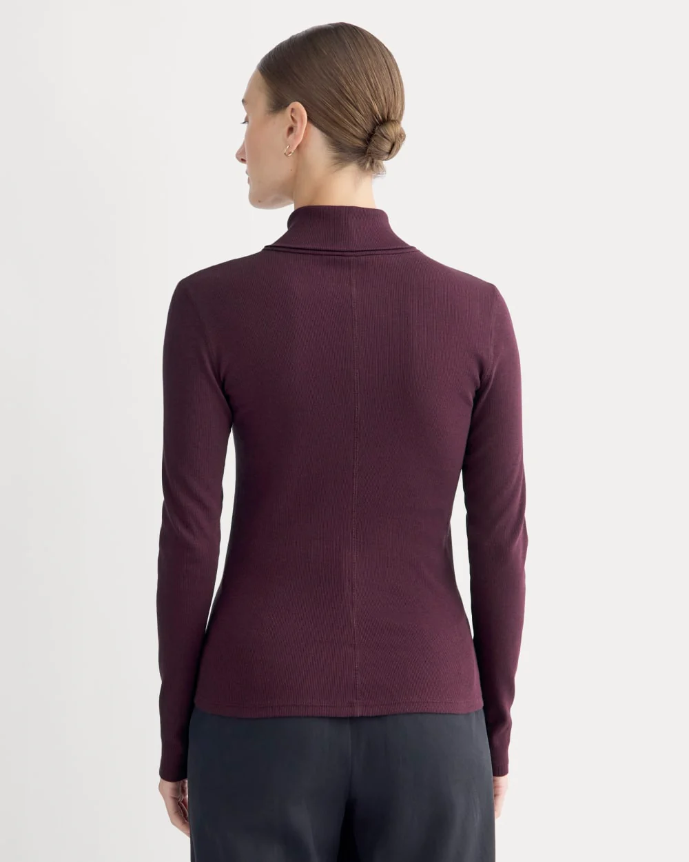 The Luxe Rib Turtleneck | Heathered Port Royale - Image 5