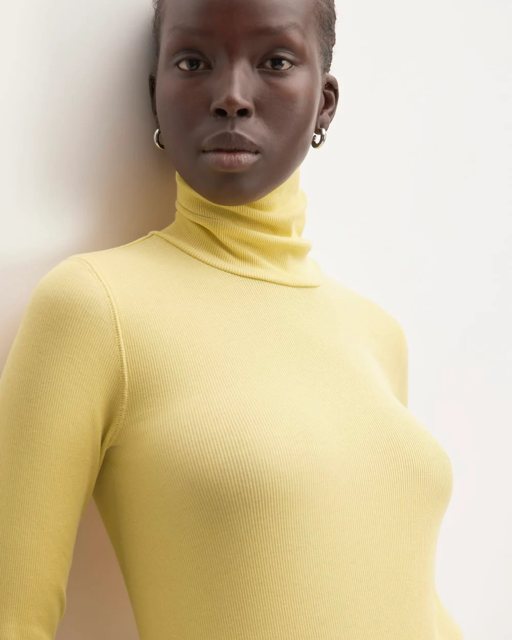 The Luxe Rib Turtleneck | Raffia - Image 3