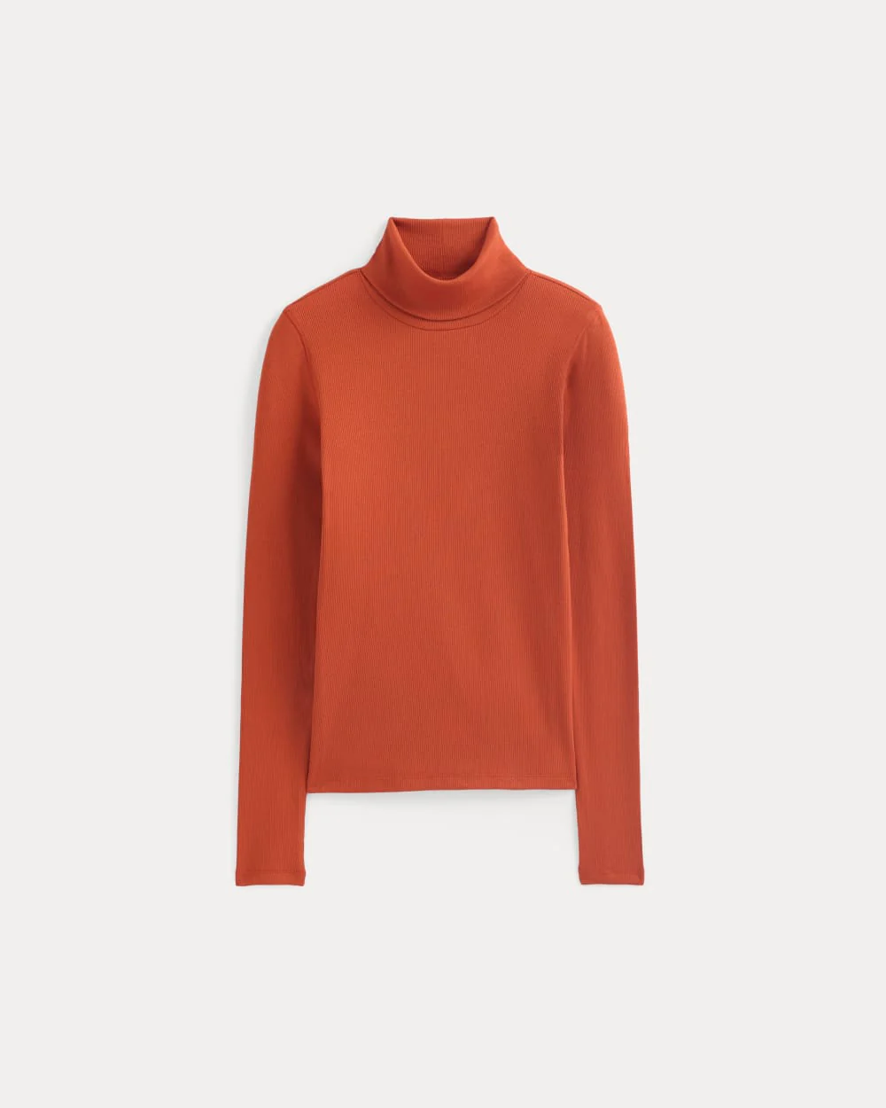 The Luxe Rib Turtleneck | Rust - Image 2