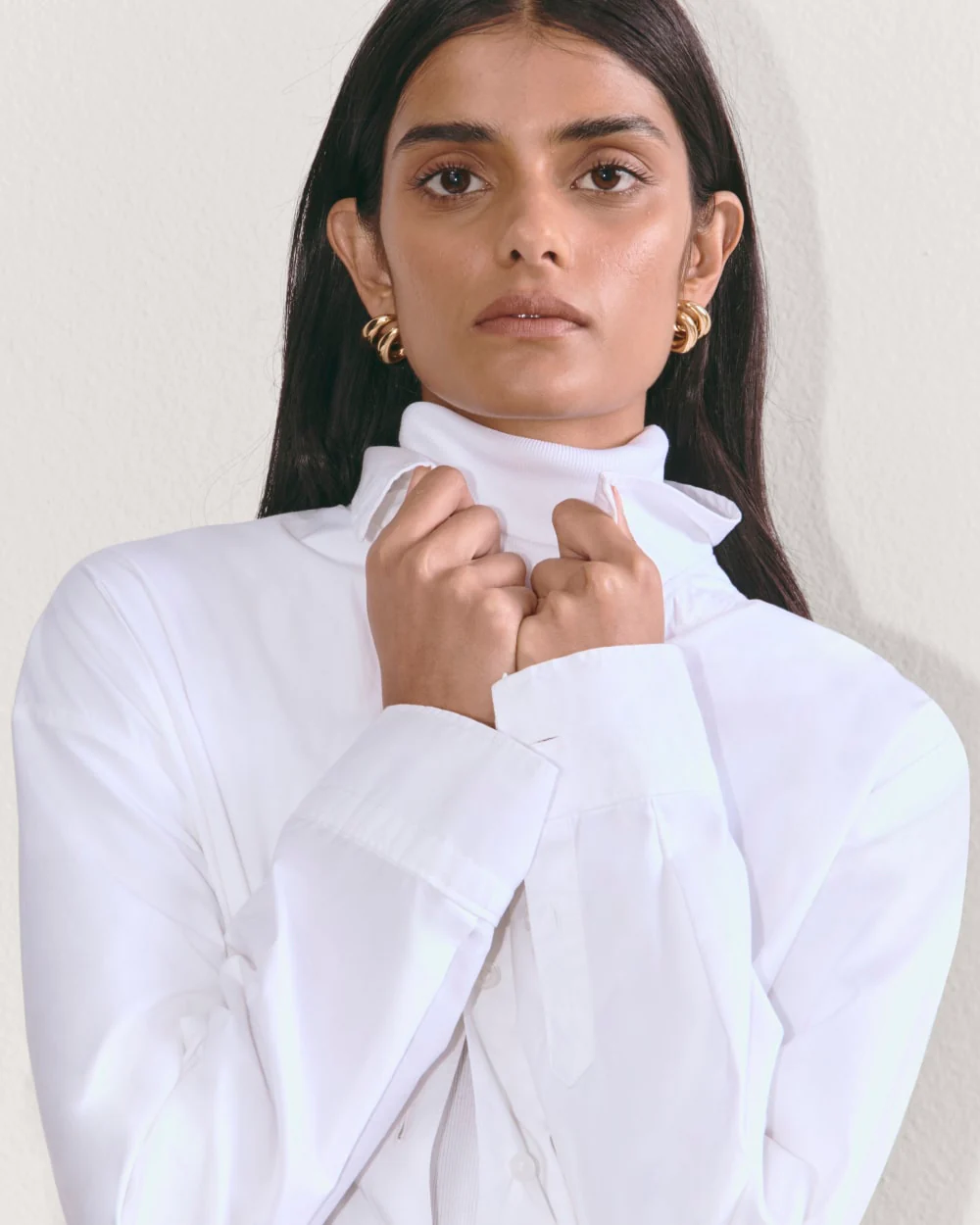 The Luxe Rib Turtleneck | White - Image 5
