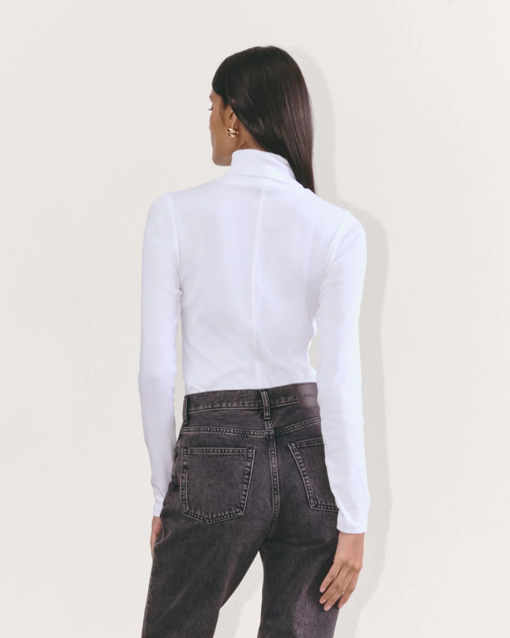 The Luxe Rib Turtleneck | White - Image 7