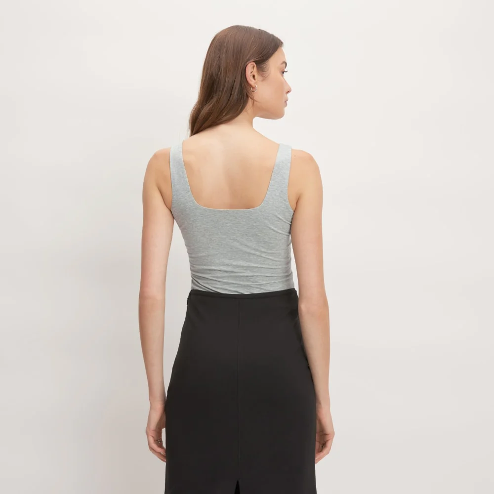 The Supima® Sleeveless Top | Heathered Grey - Image 3