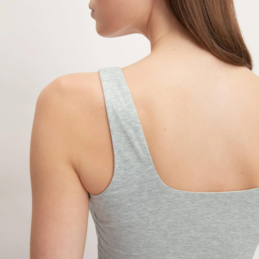 The Supima® Sleeveless Top | Heathered Grey - Image 5