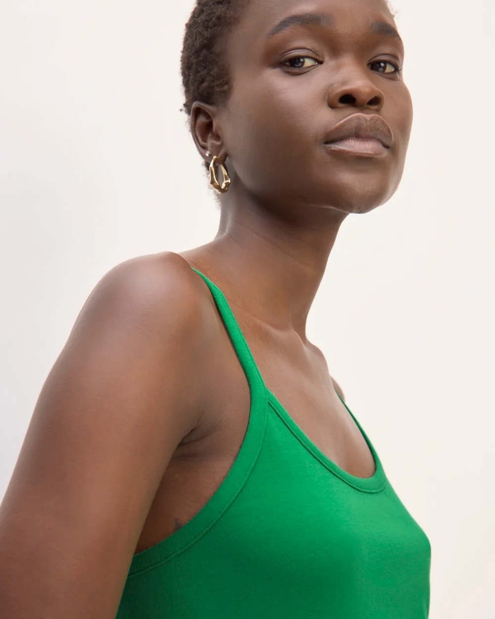 The Supima® Form Spaghetti Strap Cami | Grass Green - Image 3