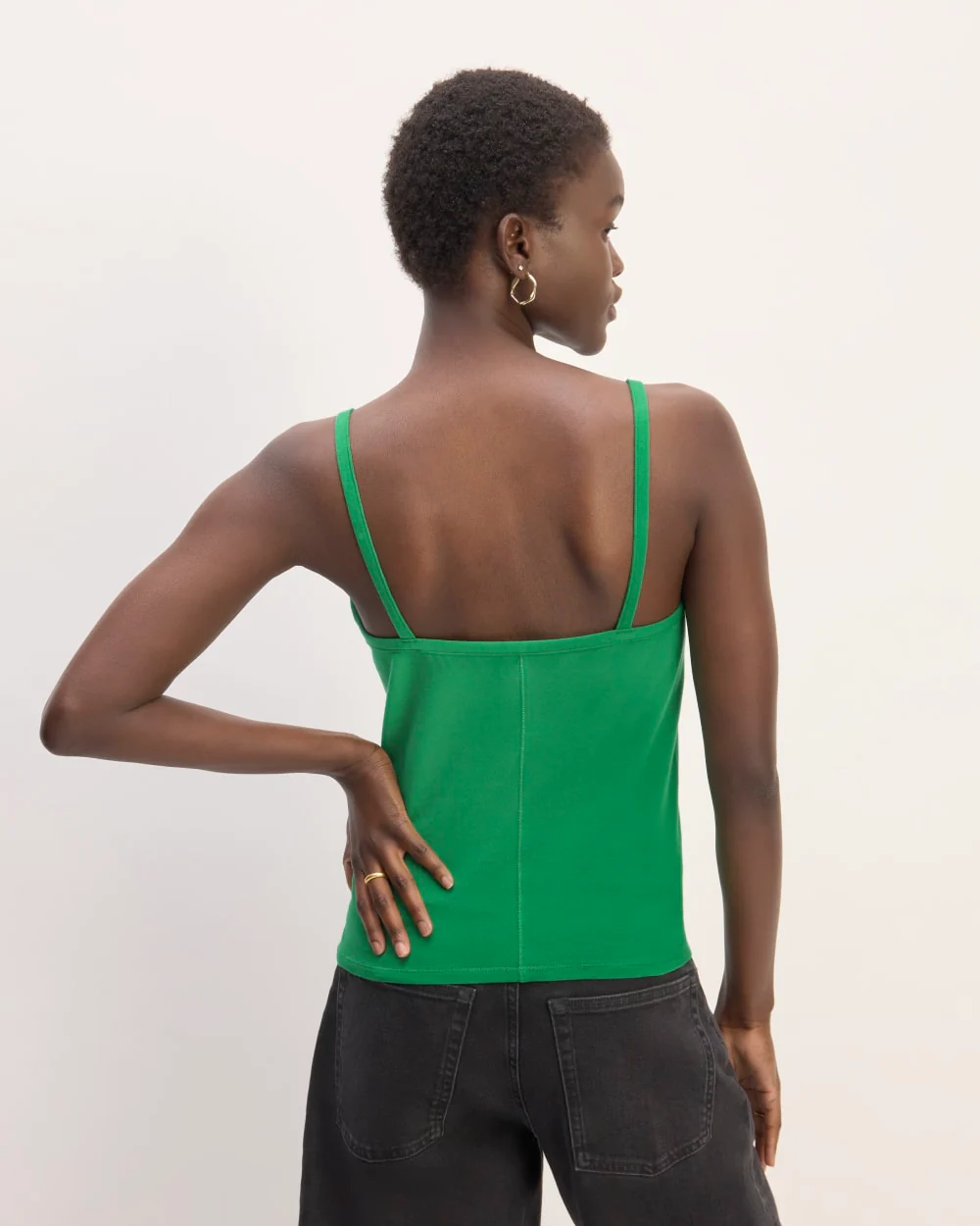 The Supima® Form Spaghetti Strap Cami | Grass Green - Image 4