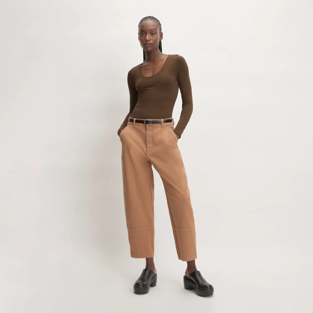 The Supima® Form Ballet Neck Tee | Cocoa - Image 6