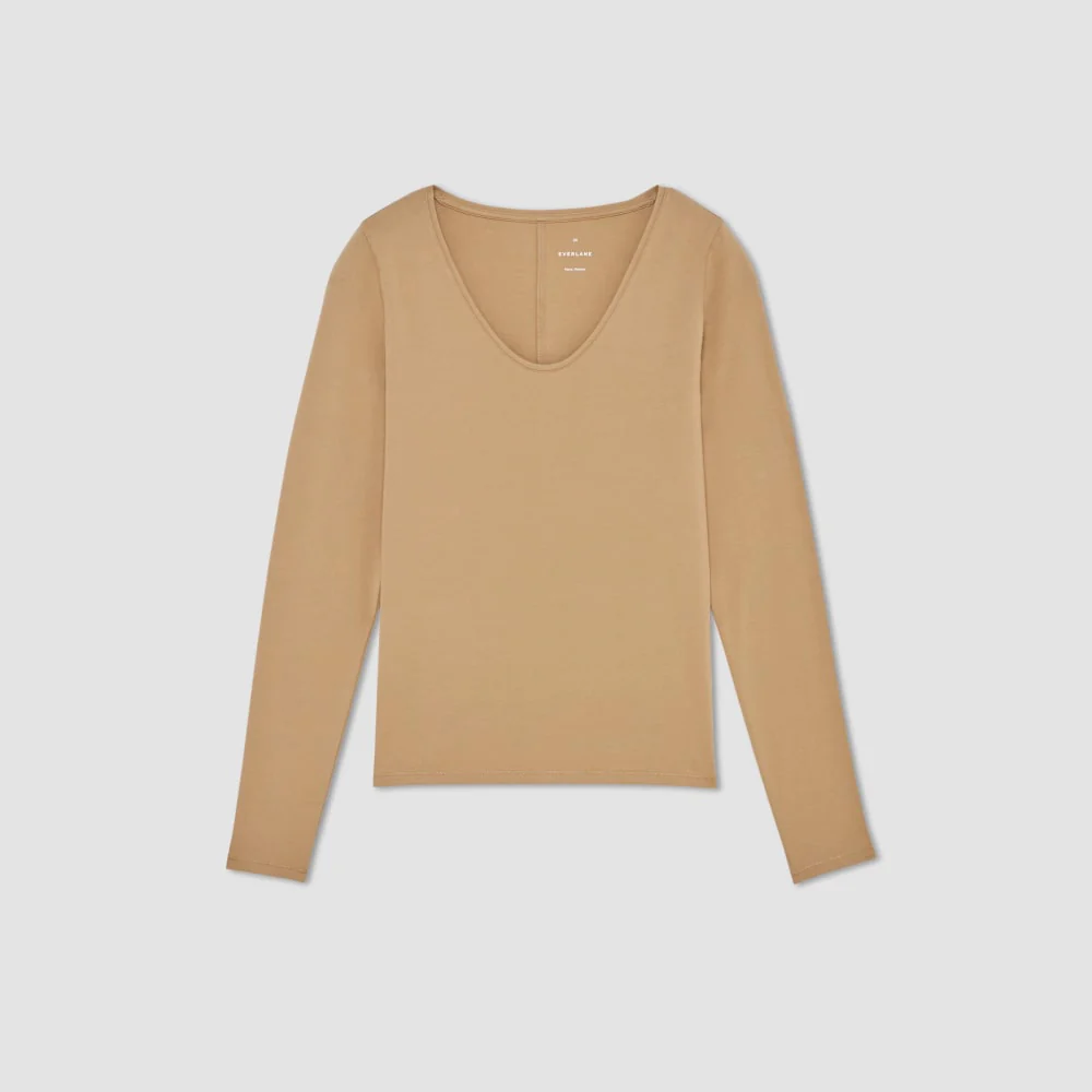 The Supima® Form Ballet Neck Tee | Tiger's Eye - Image 2