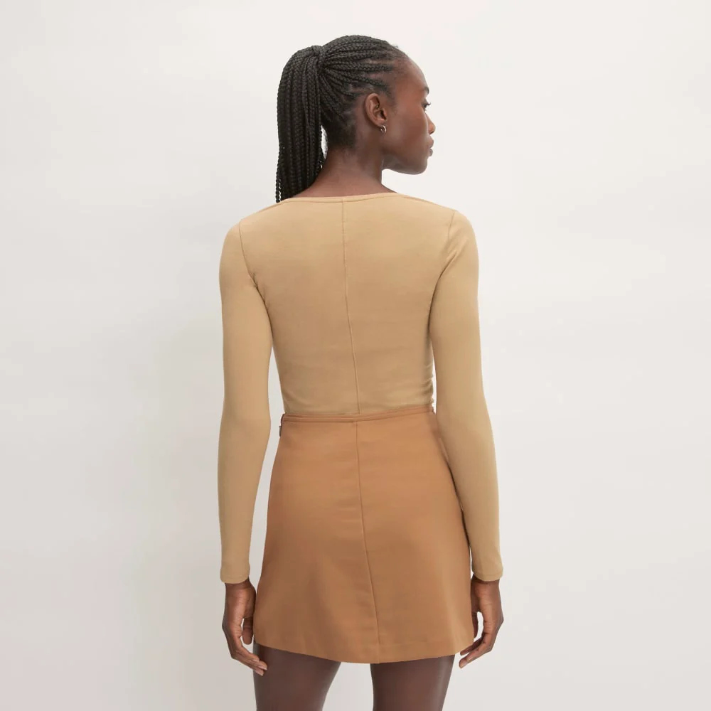 The Supima® Form Ballet Neck Tee | Tiger's Eye - Image 3
